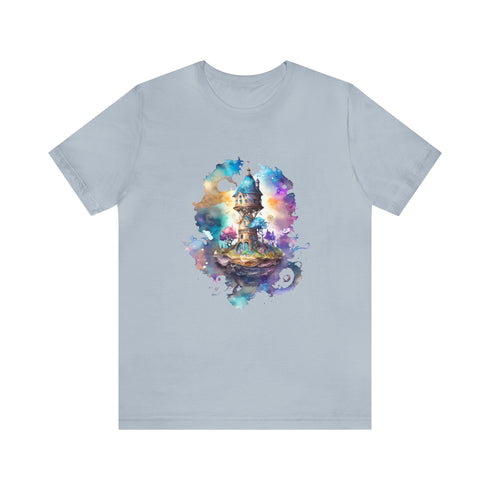 The Wizard's Floating Tower - Short Sleeve Tee Light Blue